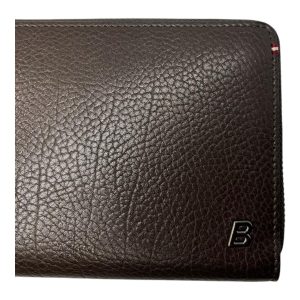 Bally Balen 6218474 Reise Brieftasche braun Kalbsleder genarbt