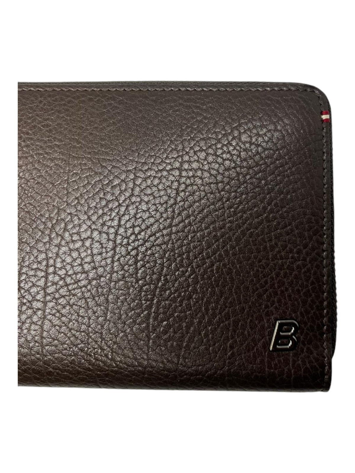 Bally Balen 6218474 Reise Brieftasche braun Kalbsleder genarbt