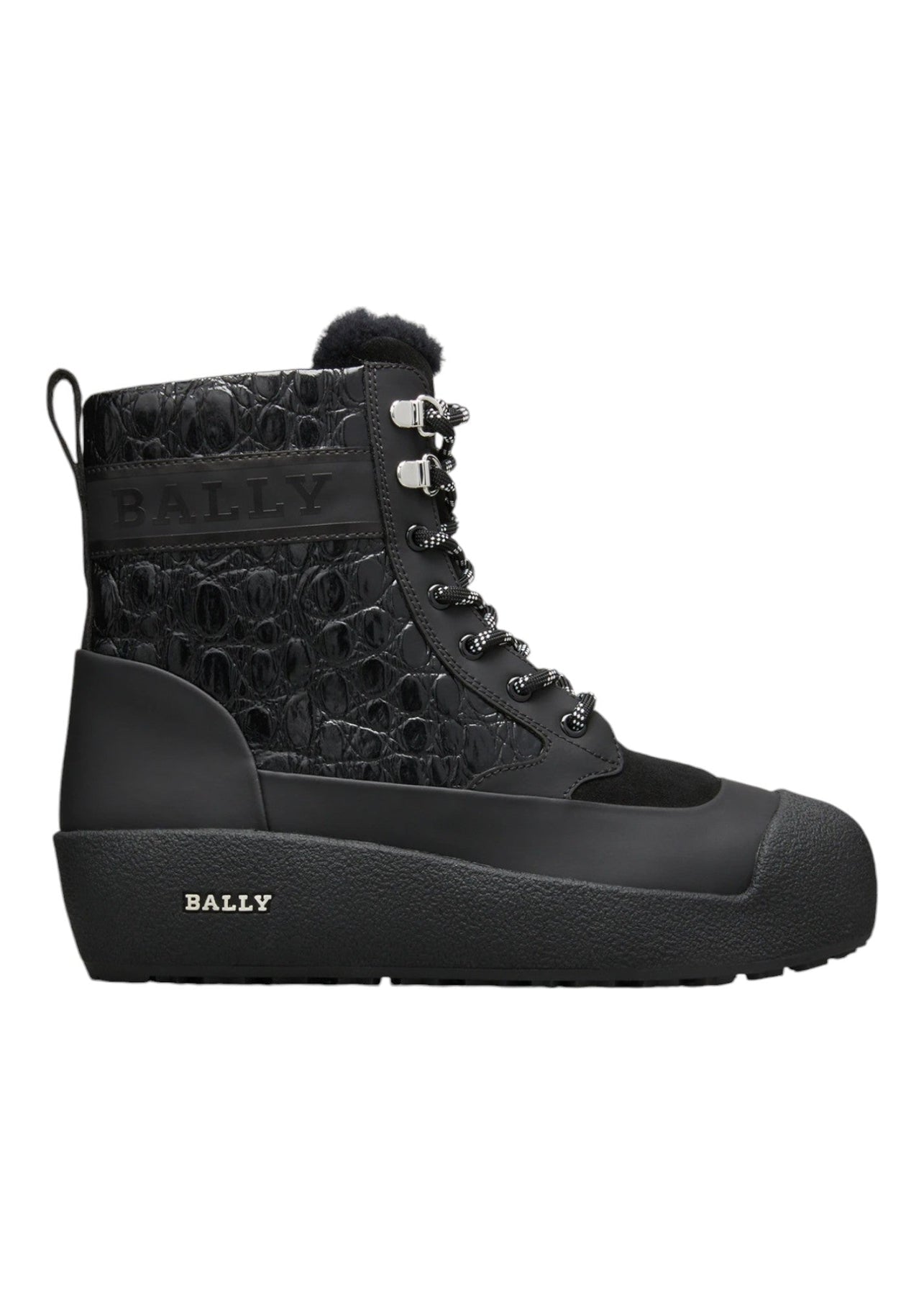 Bally Cuby 6234584 Herren Curling Shearling gefüttert Wildleder & Leder Stiefel