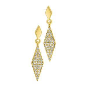 14k vergoldete Diamant Tropfen Ohrringe
