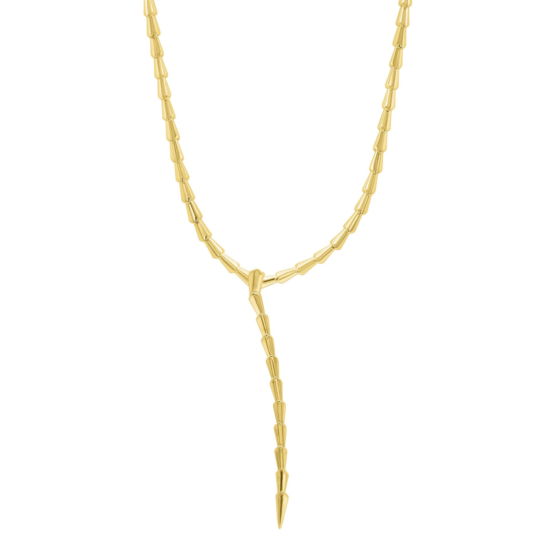 14k Gold überzogene verstellbare Schlange Lariat Y-Halskette