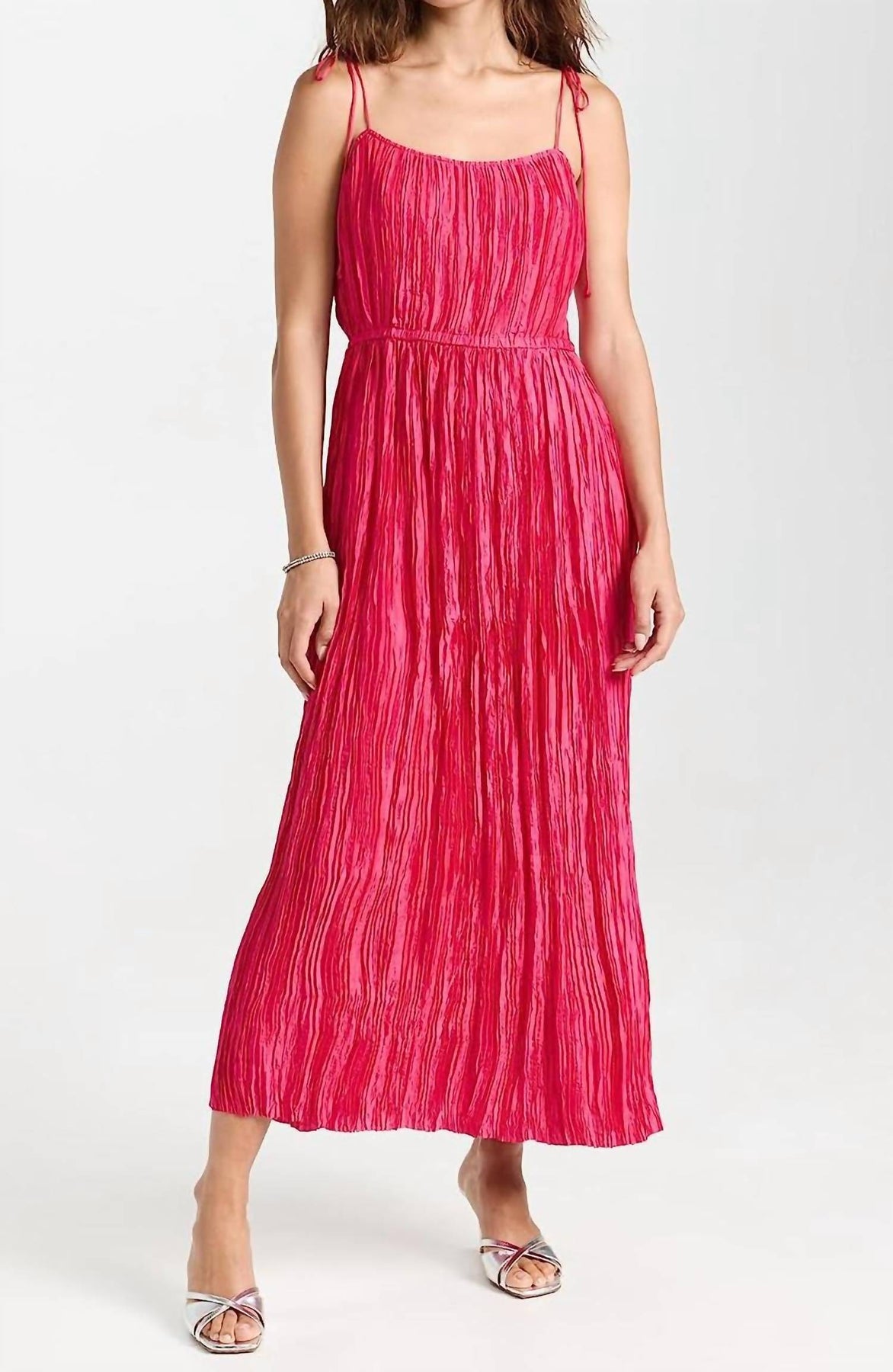 Orla Midi Kleid in Orchidee Rosa