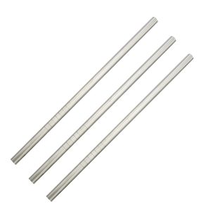 Haakaa Straight Edelstahl Strohhalme mit Reinigungsbürste, 3 Stück