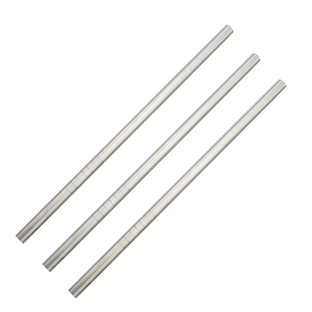 Haakaa Straight Edelstahl Strohhalme mit Reinigungsbürste, 3 Stück