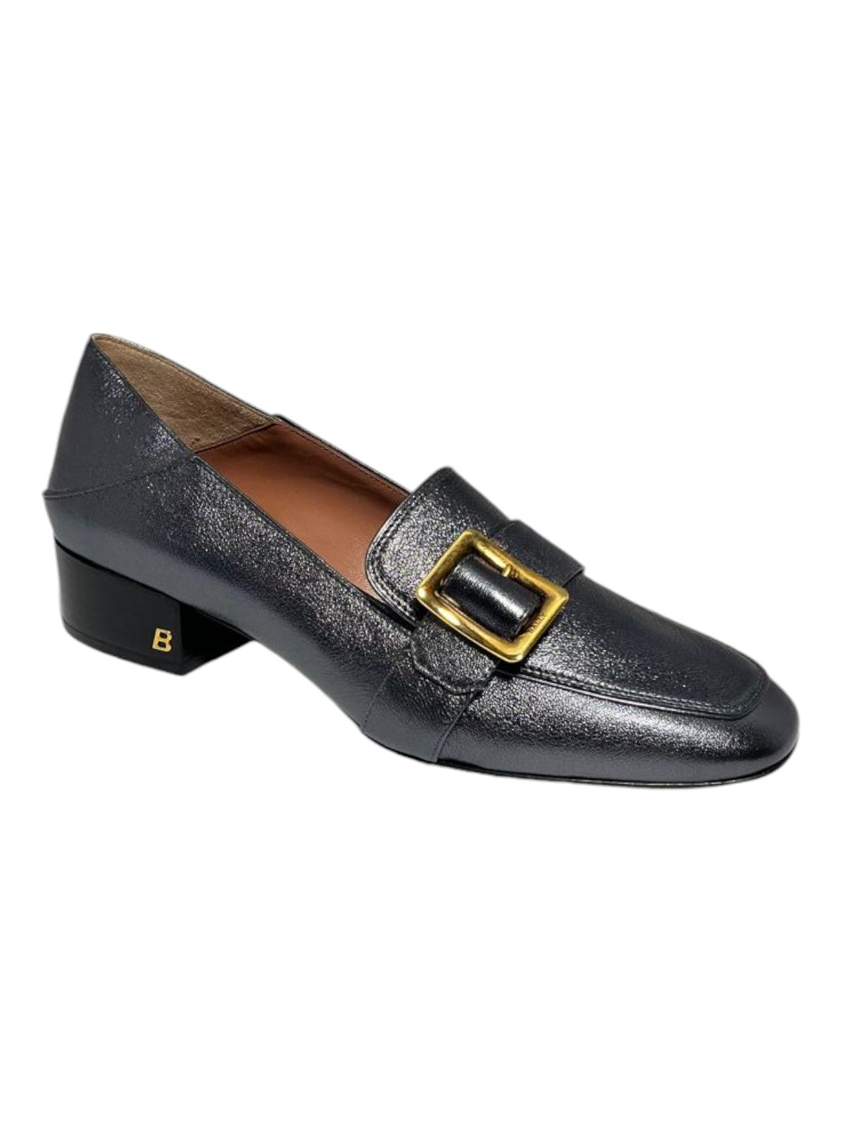 Bally Janelle 6217720 Damen Metall grau Müßiggänger Leder