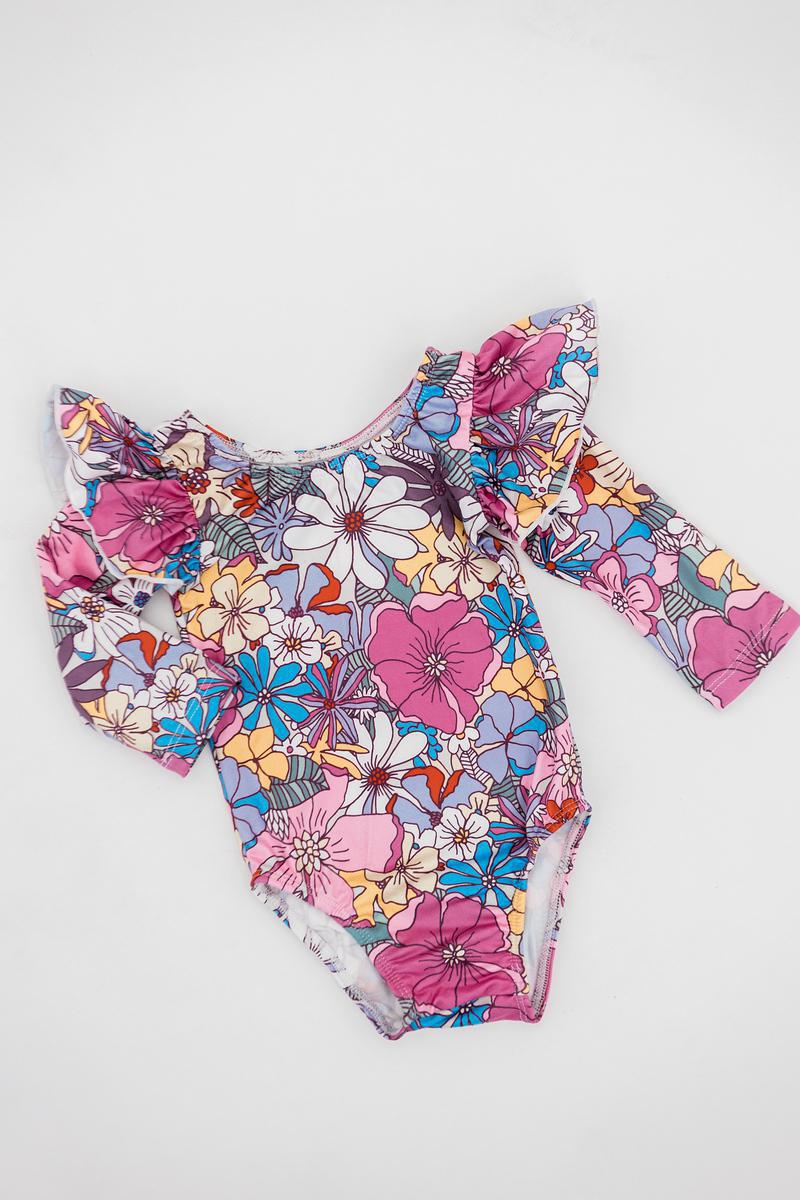 Mauve Was ist los Buttercup L/S Flutter Ärmel Leotard