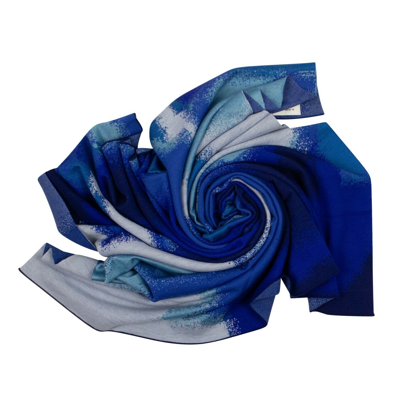 Jacquard Schal aus Wolle – Blau