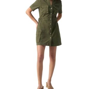 Reissue-Kleid in gebranntem Oliv 7732530577468