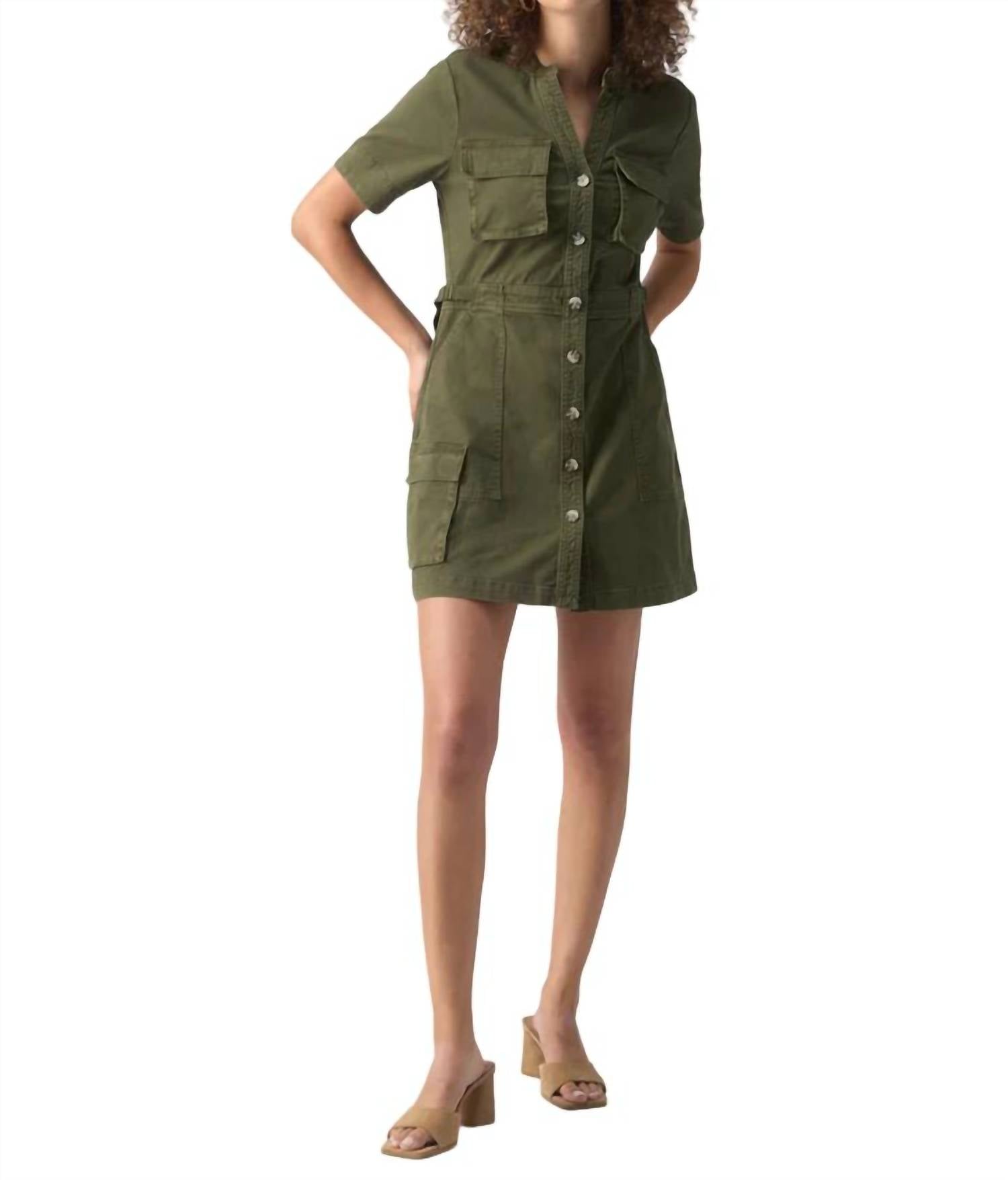Reissue Kleid in gebrannter Oliv
