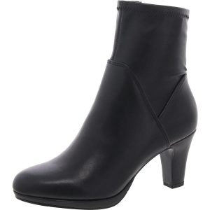SOLANA Kunstleder-Stiefeletten ohne Schnürsenkel
