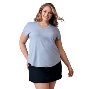 Free Country Damen-Plus-Size-Microtech-Chill-B-Cool-T-Shirt