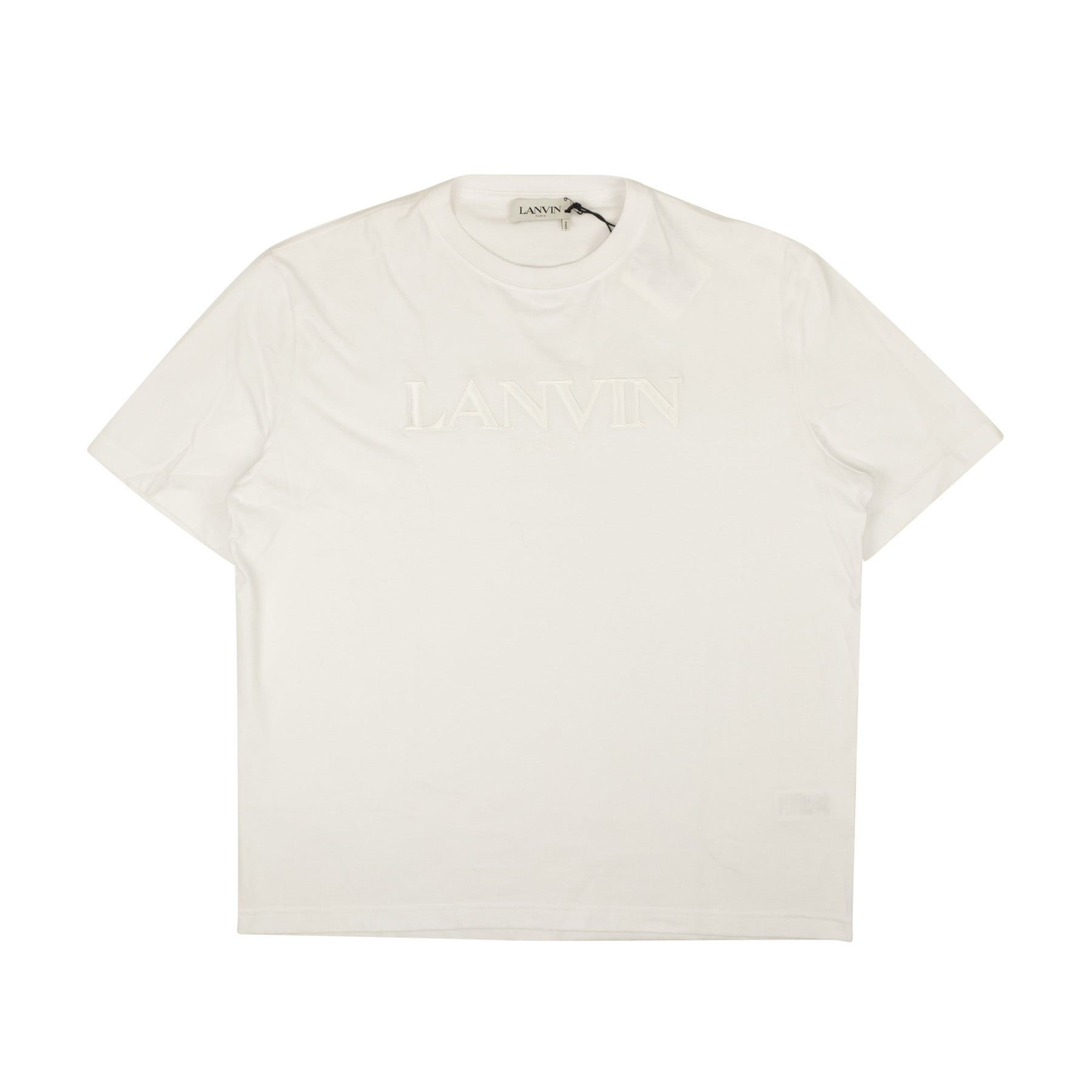 Kurzarm-T-Shirt mit weißem Baumwoll-Logo
