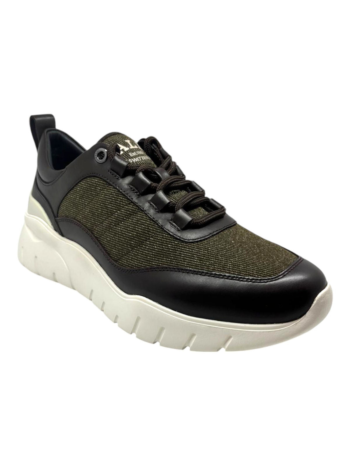Bally Bredley 6239584 Herren Ebano Leder & Stoff Turnschuhe Größe 7