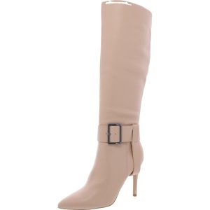 Aiyda Schnalle Kunstleder Kniehohe Stiefel