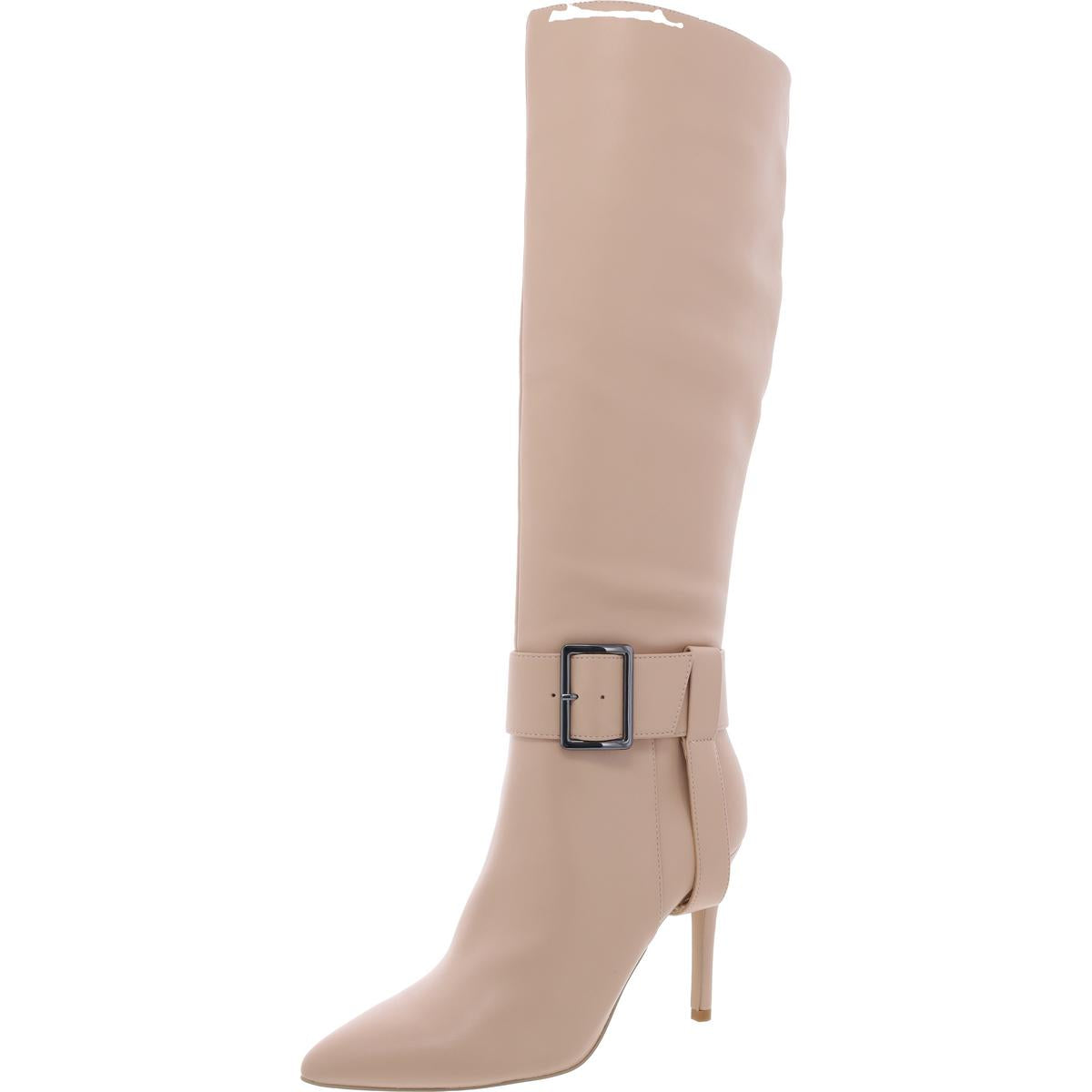 Aiyda Schnalle Kunstleder Kniehohe Stiefel