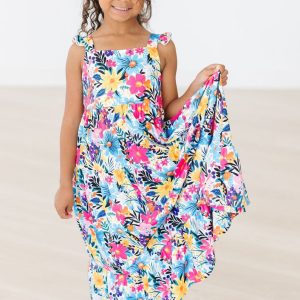 Petal Paradise Rüschen-Maxikleid