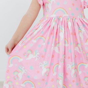 My Little Unicorn Twirl-Kleid mit Flatterärmeln