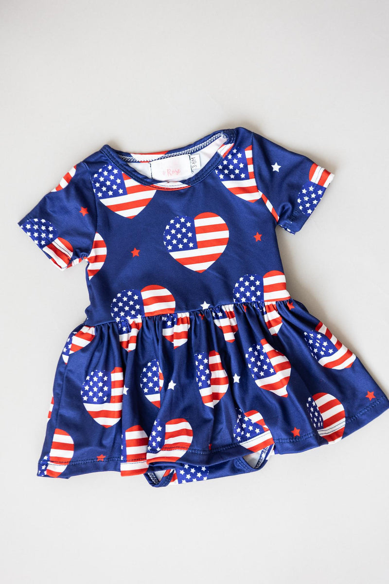 I Heart USA S/S Twirl Body