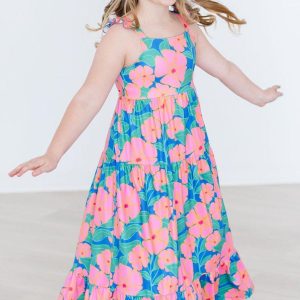 Luau Maxikleid mit Blumenrüschen