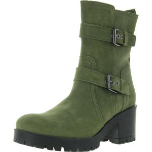 Halbhohe Stiefel aus Wildleder mit Reißverschluss