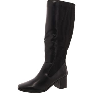 Winny breite Kalb Kunstleder Kniehohe Stiefel