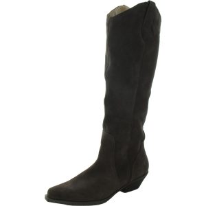 Kniehohe Phenix-Lederstiefel mit Reißverschluss