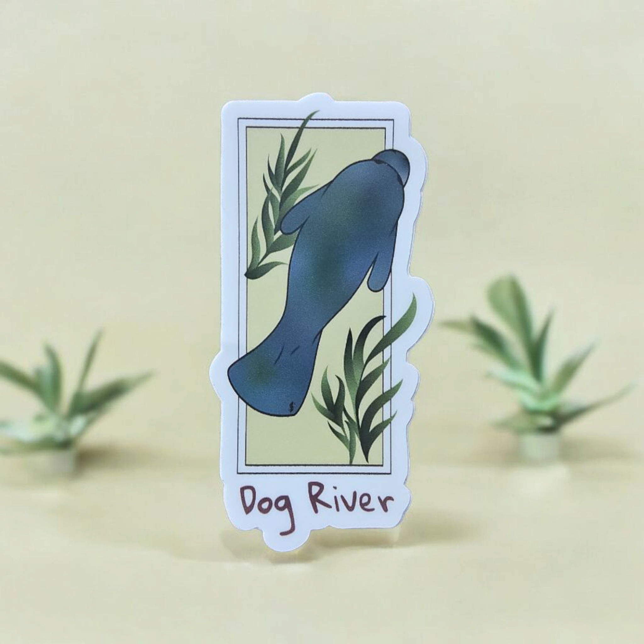 Dog River Manatee Aufkleber