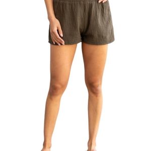 Shorts mit gesmokter Taille in Troops