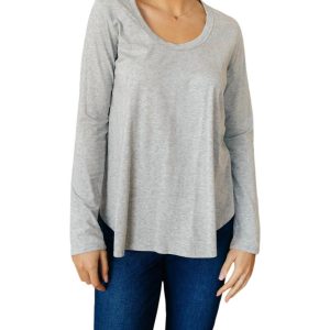 Das beliebteste Basic-Top jedes Mädchens in Heather Grey