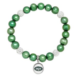 New York Jets Stretch-Armband mit Perlen und Kristallen in Grün 7732539949116