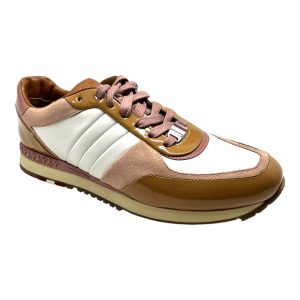 Bally Asyia Damen Weiß/Rosa Wildleder Sneaker Größe 6.5