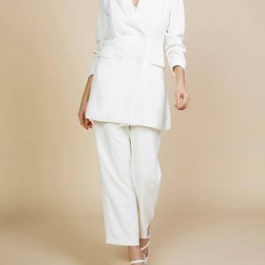 Zweireihiger Blazer in Weiß