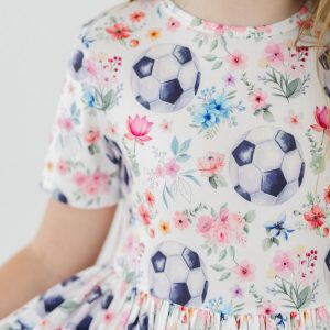 Soccer Sweetie S/S-Taschen-Twirl-Kleid