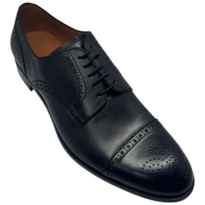 Bally Brooking 6301284 Herren Schwarz Kalb Glattleder Oxford Schuhe