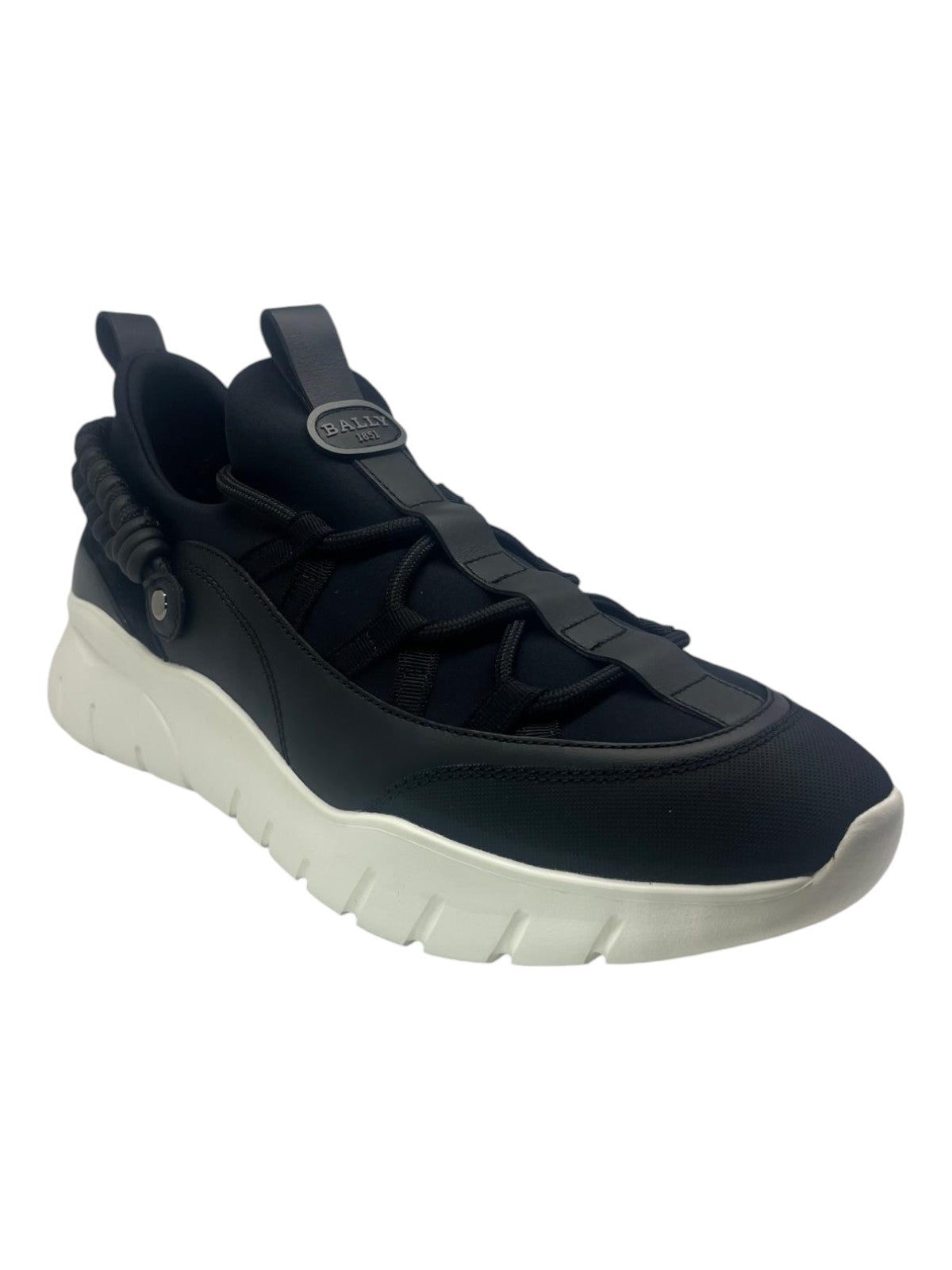 Bally Brogan 6239677 Herren Schwarz Kalb geprägte Turnschuhe