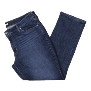 Jeans mit mittlerer Leibhöhe und entspannter Passform und geradem Bein
