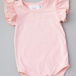 Pfirsichfarbener S/S-Flatter-Body