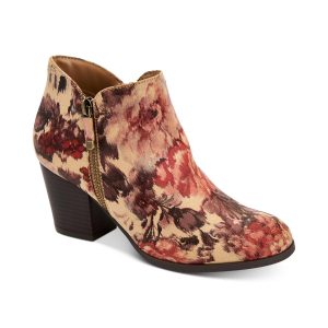 MASRINAA ZIP BOOTIE bestickte Stiefeletten aus Kunstleder