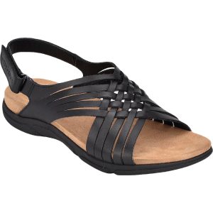 Mar Leder-Slingback-Flachsandalen