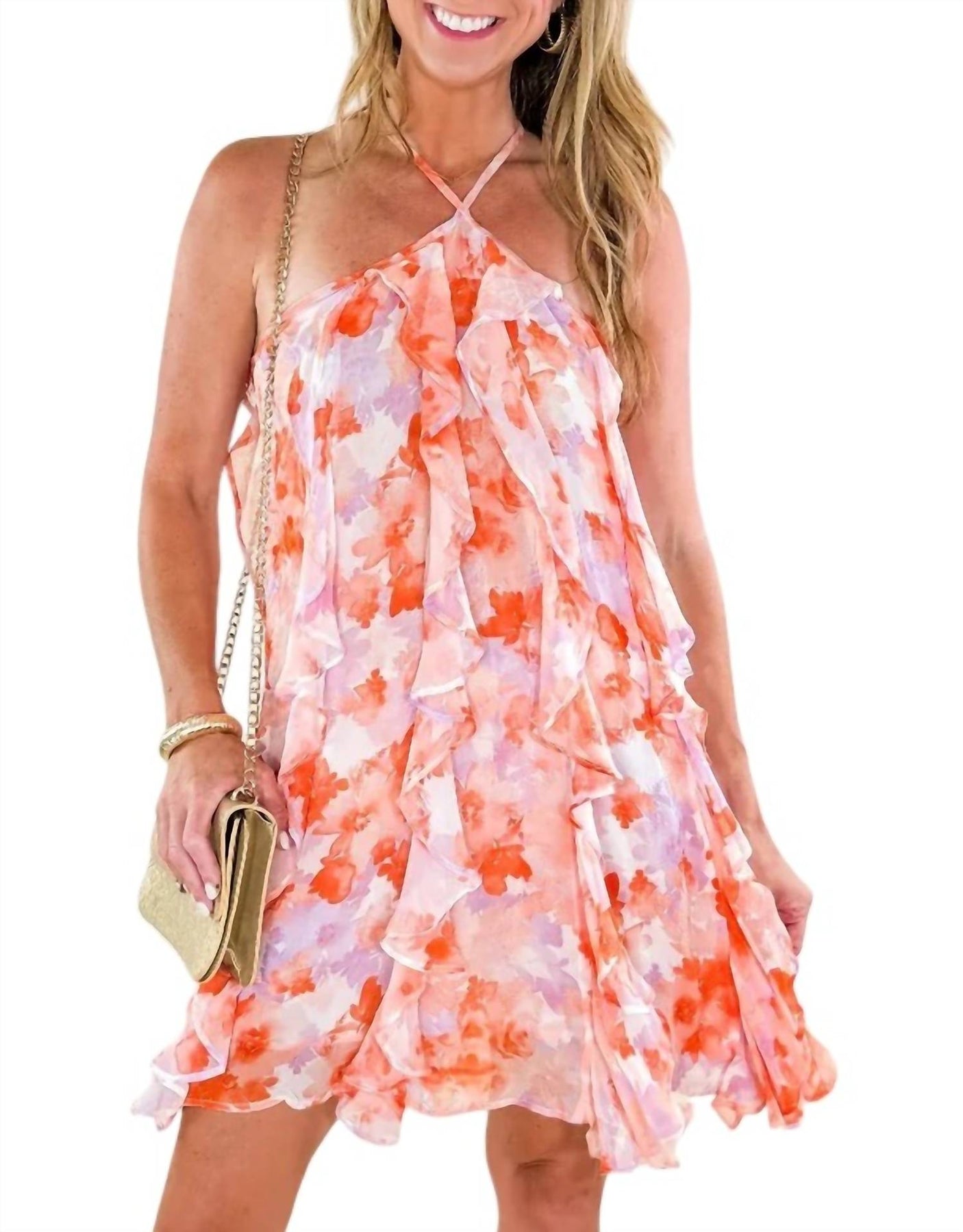 Xiomara Minikleid in Roségold