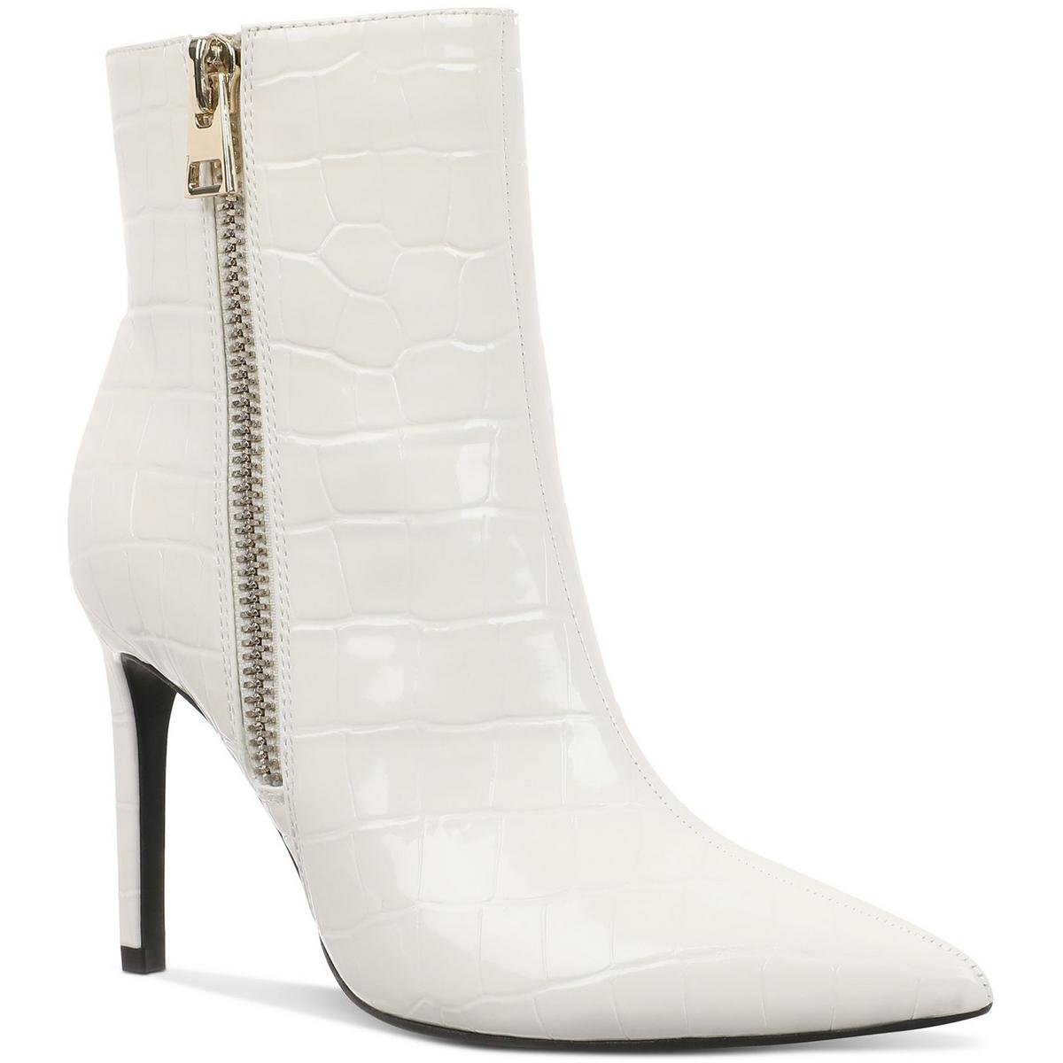 Sarishaa Spitze Zehen Absatzschuhe Mid-Kalb Stiefel
