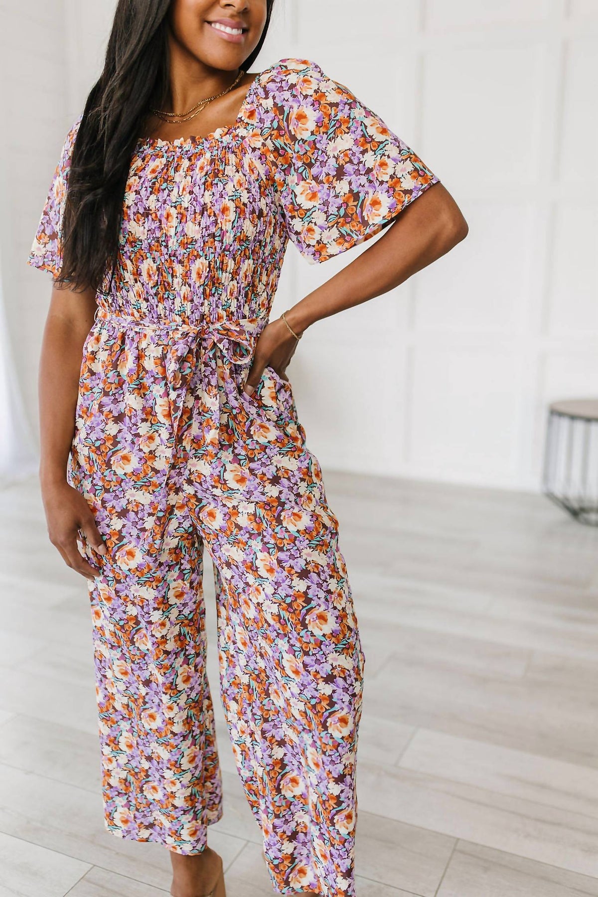 Besser als fein mit Blumenmuster Jumpsuit in Mehrfarbig