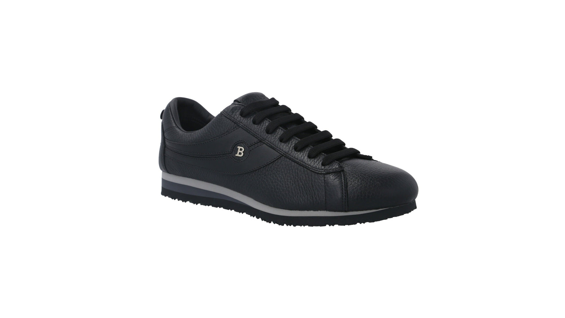 Bally Bredy 6231557 Herren Schwarz Rotwild genarbte Leder Turnschuhe