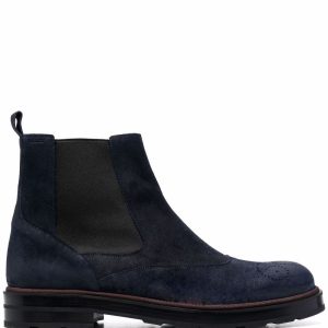 Bally Corad 6239753 Herren Midnight Bovine Wildleder Chelsea Stiefel
