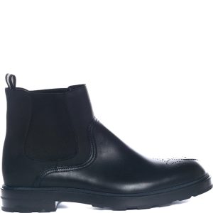 Bally Corbet 6230637 Herren Schwarz Kalb Glattleder Chelsea Stiefel