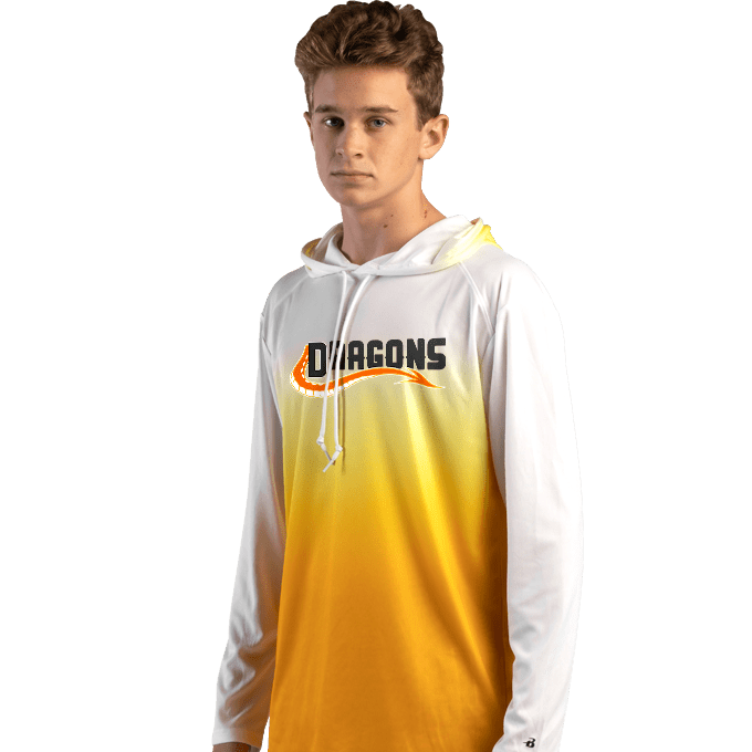 Badger Herren 4205 Ombre T-Shirt mit Kapuze