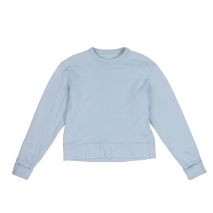 Blaues Sweatshirt mit Rundhalsausschnitt