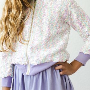 Jacke mit Einhorn-Flip-Pailletten
