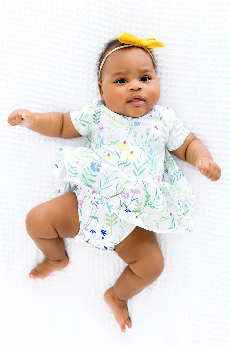Frühling Löwenzahn mit Blumenmuster S/S Twirl Body