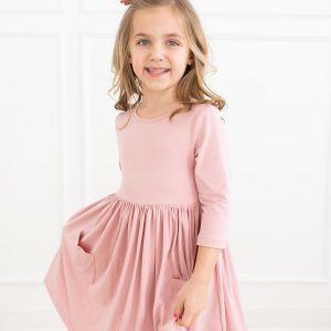 Vintage Rosa Tasche Twirl Kleid